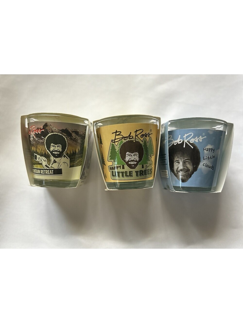 Lot Of 3 New Bob Ross Scented 3oz Candles Happy Little Trees -for Artist Painter